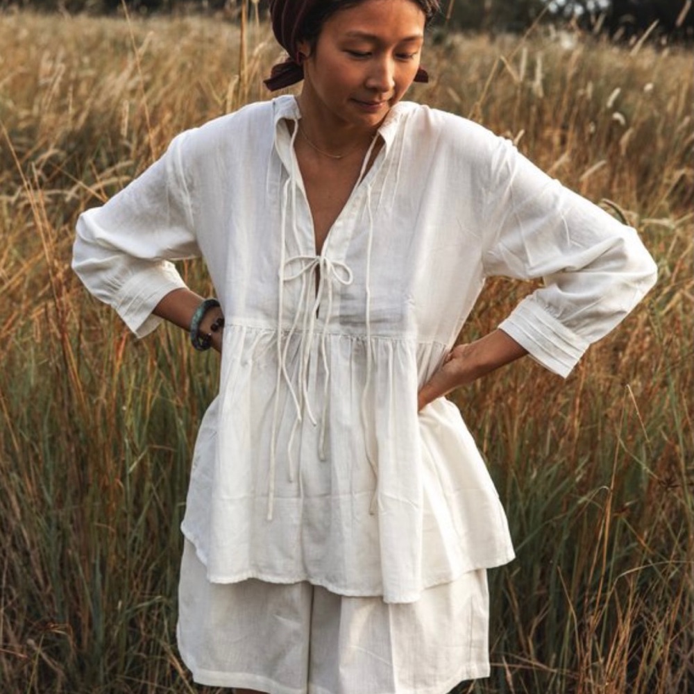 Little Tienda Elke Blouse - XL, Flax